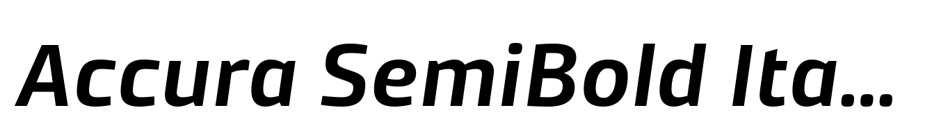 Accura SemiBold Italic